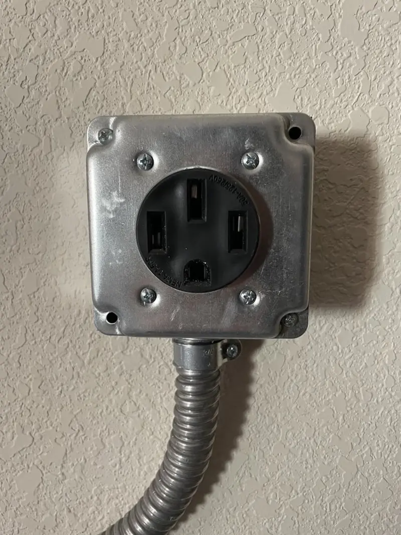 NEMA 14-50 outlet installed for Electrical Panel Upgrade in Casas Adobes
